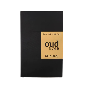 Khadlaj Oud Noir Eau de Parfum Spray – Luxury Unisex Fragrance, Black & Gold Bottle