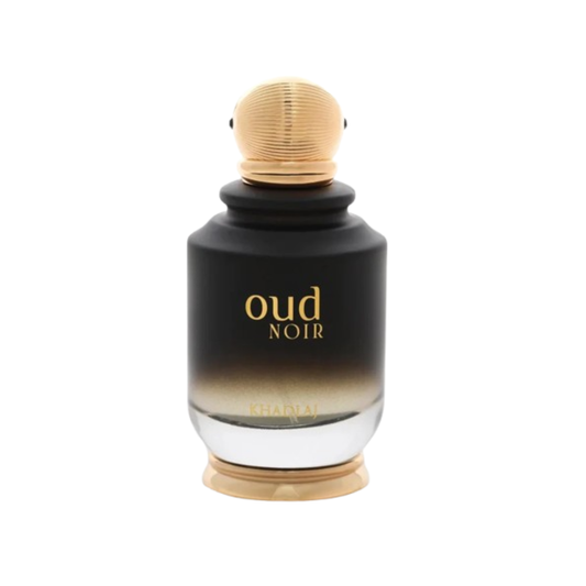 Khadlaj Oud Noir Eau de Parfum Spray – Luxury Unisex Fragrance, Black & Gold Bottle