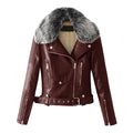 Women's Faux Fur Quilted Faux Shearling Moto Leather Jacket-Women Shearling Jacket-Wayne Leather Jackets